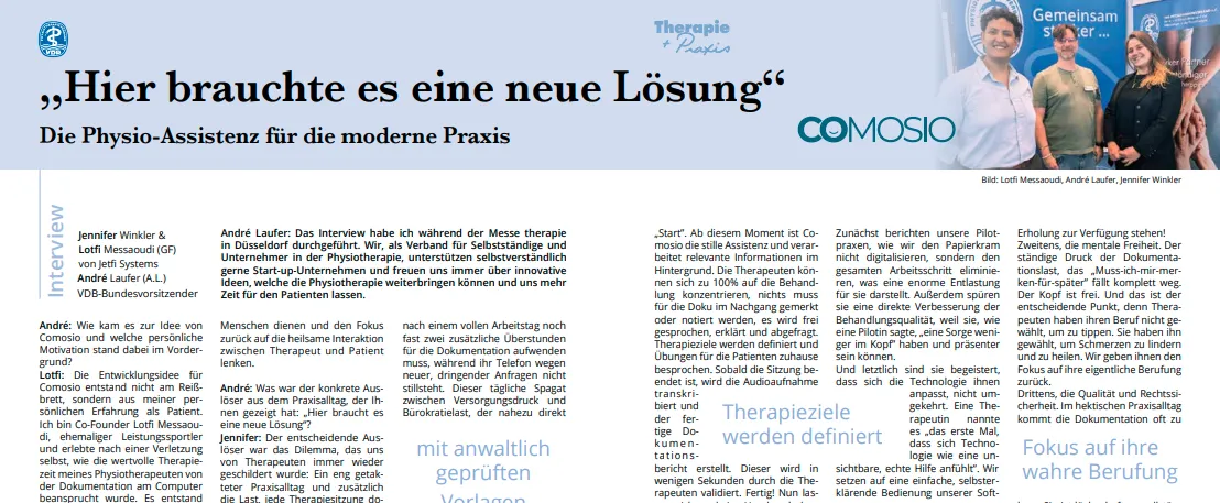 „Hier brauchte es eine neue Lösung“ – Comosio im großen Interview mit dem VDB